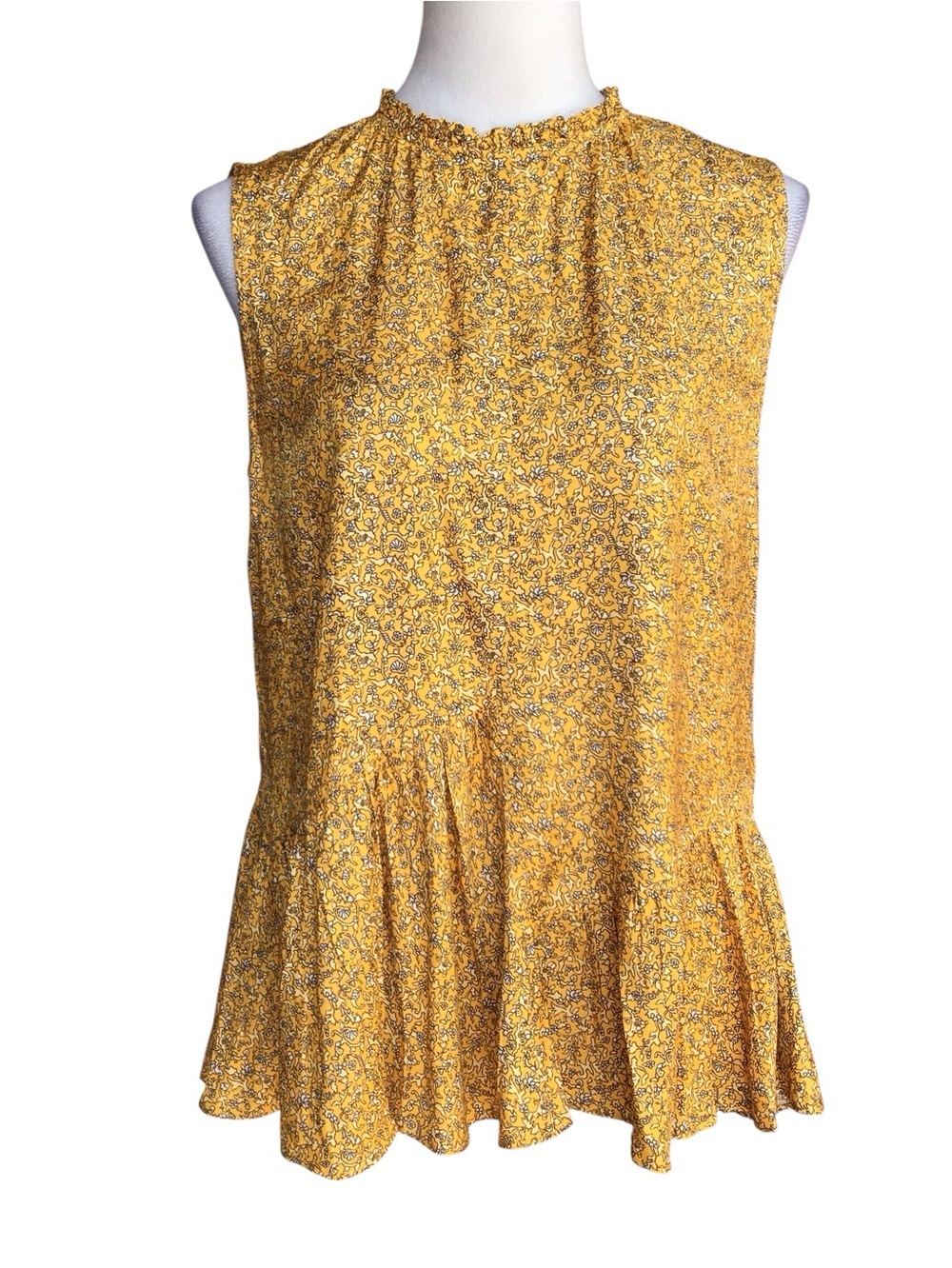 Derek Lam 10 Crosby Floral Sleeveless High Neck Blouse Size 6 NEW